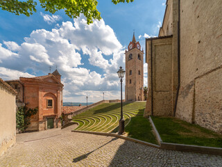 Monforte d'Alba, langhe, Cuneo, Italy - May 02, 2022: the Auditorium Horszowsky amphitheater with...