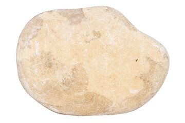 Top view of single yellow pebble