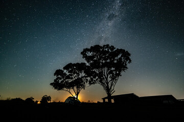 Australian night sky with milky way
