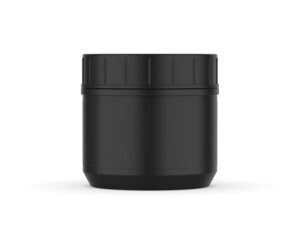 Blank Storage Jar with Lid mockup template, 3d render illustration.