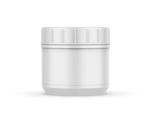 Blank Storage Jar with Lid mockup template, 3d render illustration.