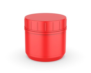 Blank Storage Jar with Lid mockup template, 3d render illustration.