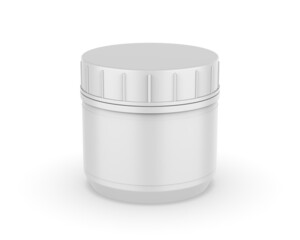 Blank Storage Jar with Lid mockup template, 3d render illustration.