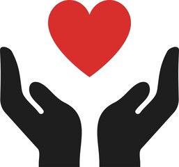 Obraz premium Сharity, healthcare icon symbol template for graphic and web design collection logo vector illustration