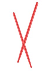 Blank Drum sticks Template, 3d render illustration.