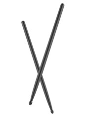 Blank Drum sticks Template, 3d render illustration.