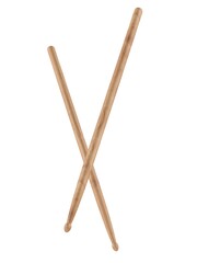 Blank Drum sticks Template, 3d render illustration.