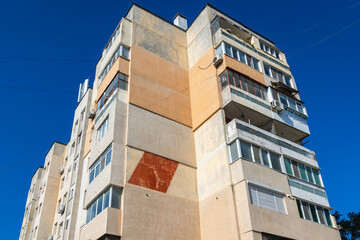 Exterior of residential building in Kavarna, Bulgaria
