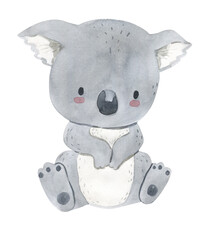 Watercolor koala illustration for kids © Olga Listopad