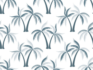 Palm tree minimal seamless pattern vector design. © SunwArt