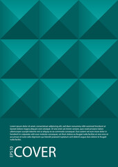 Scientific publication cover page mokup sample vector design. Memphis style premium folder layout