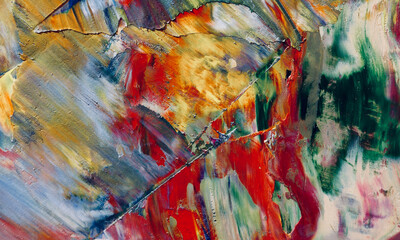 Color texture. Hand drawn oil painting on canvas. Abstract art background. Modern, contemporary...