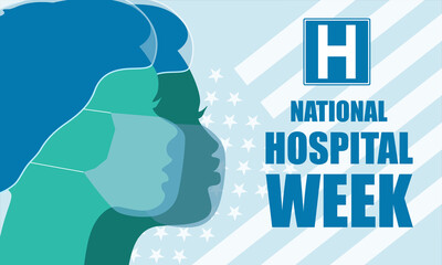 National Hospital Week background, poster, template, card, banner, background
