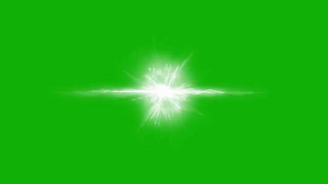 Magic lightning power motion graphics with green screen background
