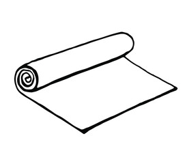 Fitness mat. Vector clipart. 
Isolated on transparent background