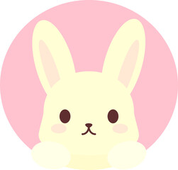 Obraz premium 顔を出しているうさぎ