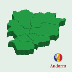 3D Map of Andorra | Vector Stock Photos Designs