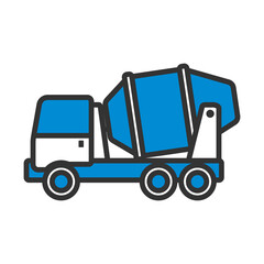 Icon Of Concrete Mixer Truck