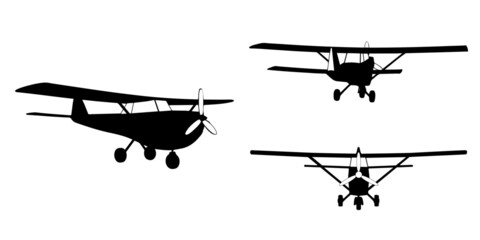 モノクロのプロペラ飛行機 © d.rosh