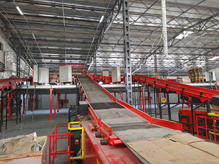 construction of a new logistics park with a loading hub and sorting center
