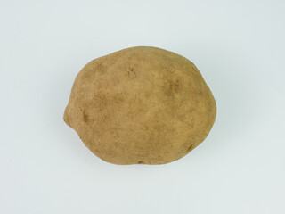 Raw potato isolated on white background