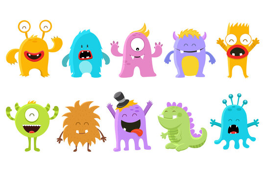 Collection of Cute Cartoon Monster Characters