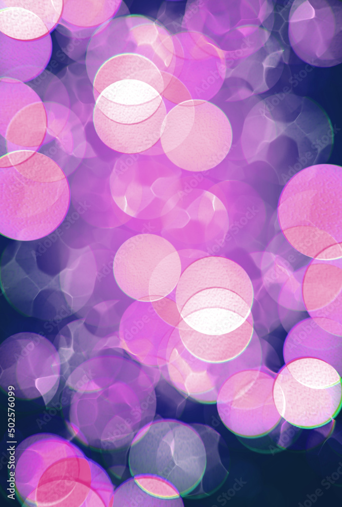 Poster abstract bokeh background with distortion effects.