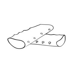 Aloe leaf cut into 2 pieces. Ingredient for cosmetics and sunburn