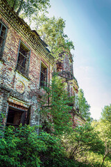 Naklejka premium destroyed Orthodox church