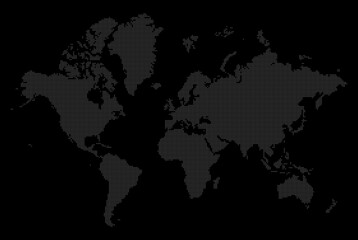 Fototapeta na wymiar World map dotted pattern (dot pattern). World map illustration