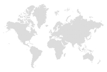 Fototapeta World map dotted pattern (dot pattern). World map illustration obraz