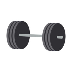 Obraz na płótnie Canvas Dumbbell semi flat color vector object. Full sized item on white. Tool for workout and fitness exercises. Gym equipment. Simple cartoon style illustration for web graphic design and animation