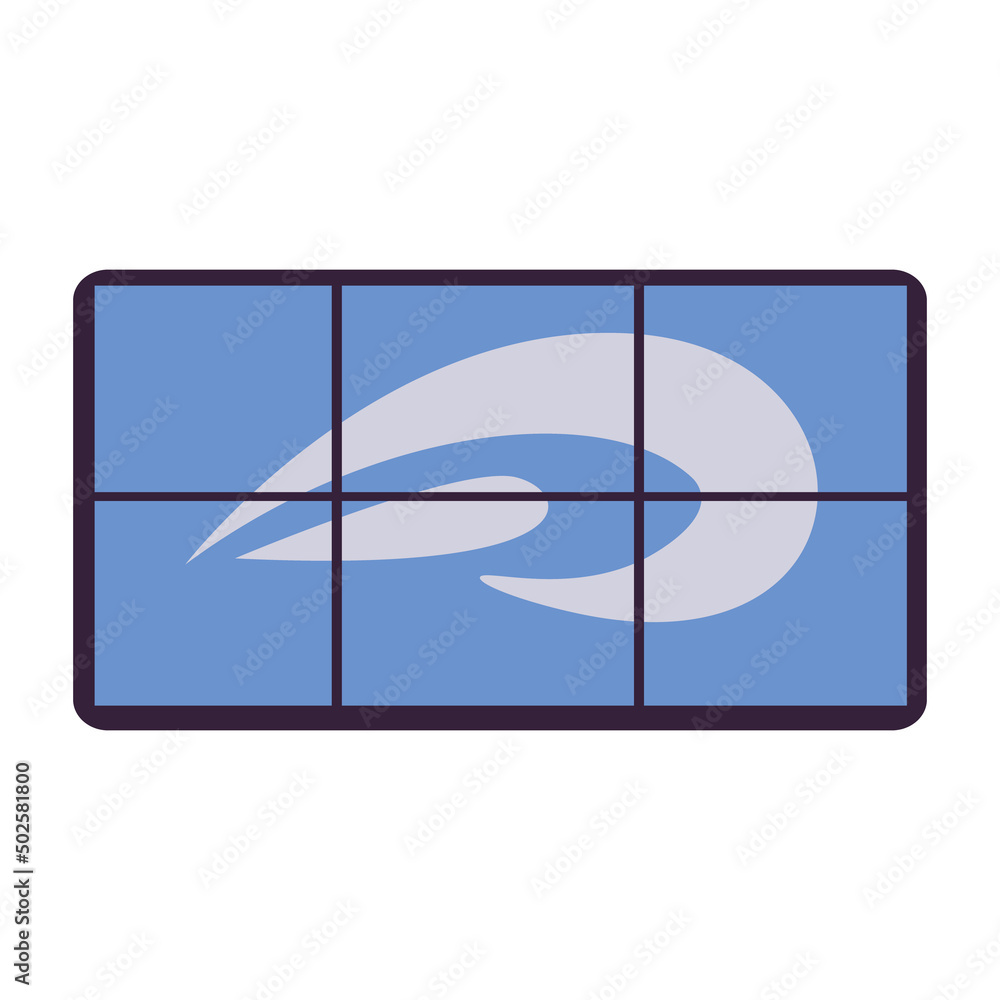 Poster window with cloudy sky outside semi flat color vector object. residential, commercial window frame. 
