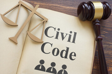 Civil code is shown using the text in the book