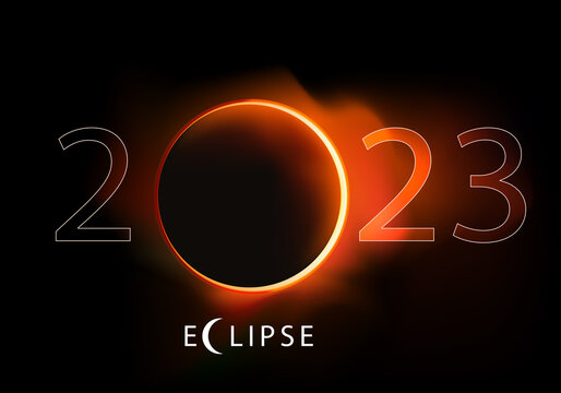 Présentation de la nouvelle année 2023 sur le thème de l’astronomie, avec une éclipse totale du soleil.