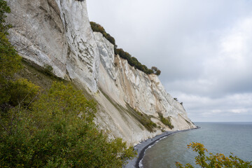 Beautiful chalk cliffs towering over the Baltic Sea. Picture from Mons Klint in Denmark