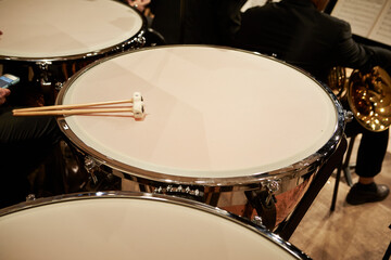 concert timpani instrument close-up