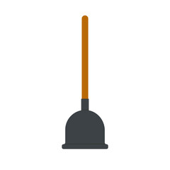 Toilet sanitary plunger tool. Housekeeping service, sanitary equipment and detergents vector illustration