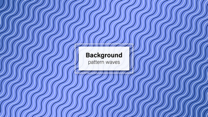 Background pattern waves blue, white and background blue vector