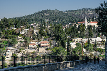 Ein Kerem village as seen from the Church of Visitation, Jerusalem, Israel 