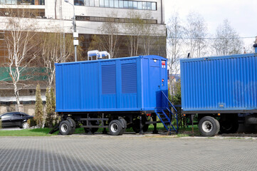 Industrial mobile diesel generator. Industrial diesel generator for an office building, connected...