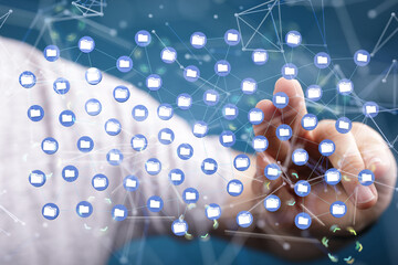 data network 3d digital info