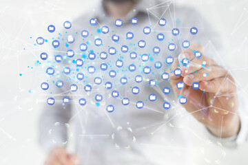 data network 3d digital info