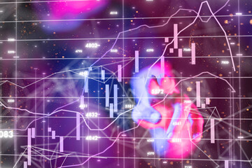 stock market graph business digital