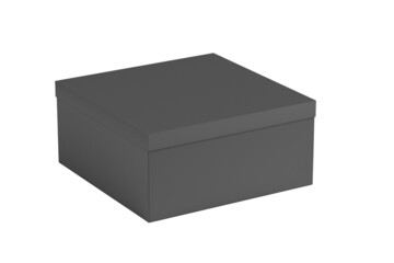 square dark box mockup 3d rendering