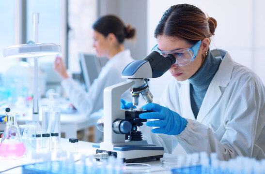 Researchers working in the clinical laboratory