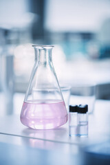 Beaker in the chemistry lab