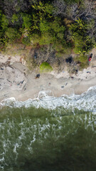 Aerial view of the beach in Costa Rica, Central America. Costa Rica has fantastic beaches and stunning landscapes with lots of nature. The country is famous for ecotourism. 
