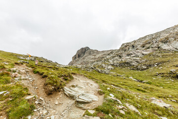 panorama mountains with clouds, switzerland
