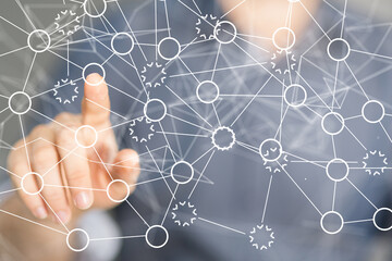 conference Digital Network and data concept 3d